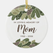 母の思い出を愛パーソナライズされたして セラミックオーナメント (正面)
