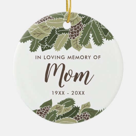 母の思い出を愛パーソナライズされたして セラミックオーナメント (正面)
