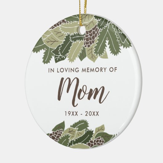 母の思い出を愛パーソナライズされたして セラミックオーナメント (左)