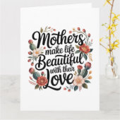 母の愛が人生を美しくする カード (黄色い花)