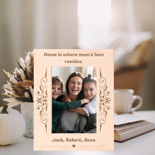 母の愛が住む家 レーザー彫刻フレーム