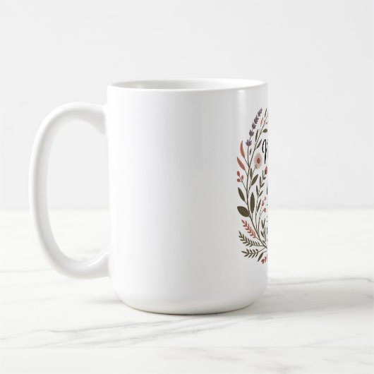 母の愛が壊れた心を癒す コーヒーマグカップ (左)