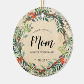 母の愛する思い出に素朴リース記念 セラミックオーナメント (左)