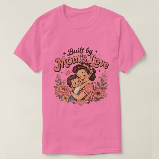 母の愛で築かれた花柄Tシャツ Tシャツ (デザイン正面)