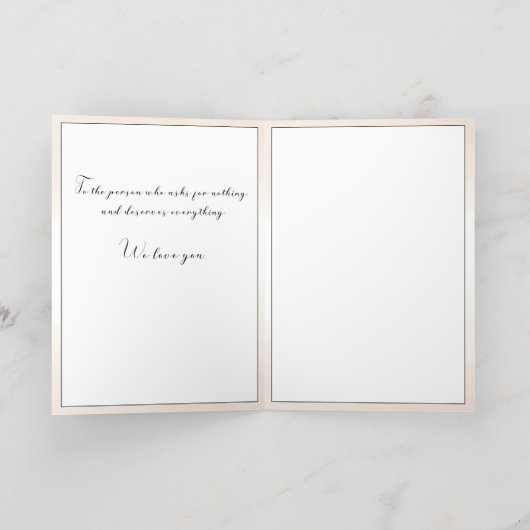 母の愛のスケッチと子 – 母の日用カード 箔グリーティングカード (内側レイダウン)