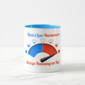母の愛の温度計ハートゲージコーヒー マグカップ (中央)