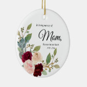 母の愛の記憶のブルゴーニュの花オーナメント セラミックオーナメント (右)