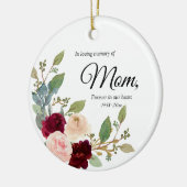 母の愛の記憶のブルゴーニュの花オーナメント セラミックオーナメント (左)