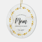 母の愛の記憶の中で金ゴールドリースメモリアル セラミックオーナメント (左)