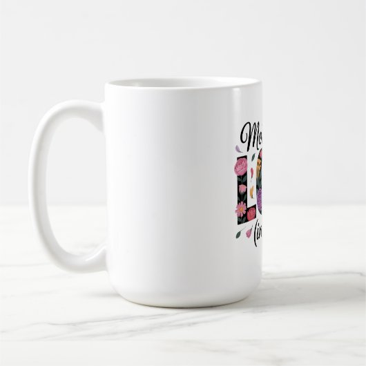 母の愛は大きい（静寂の中で） コーヒーマグカップ (左)