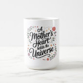 母の愛は宇宙を抱える コーヒーマグカップ (中央)