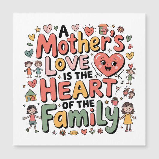 母の愛は家族の中心 (正面)