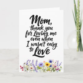 母の愛は水彩画の野の花のように優しく私を包み込む カード