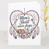 母の愛は永遠に眠らない カード (黄色い花)