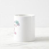 母の愛は無限 – フラワーマグギフト コーヒーマグカップ (中央)