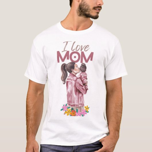 母の愛は私の最初の奇跡 Tシャツ (正面)