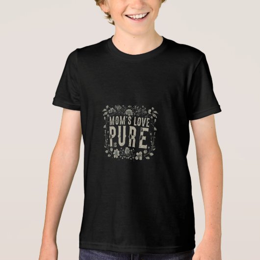 「母の愛は純粋である」 トライブレンドTシャツ (正面)