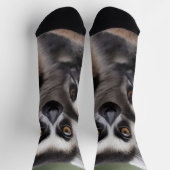 **「母の愛：ミイラとベビーのキツネザル」 ソックス (上部)