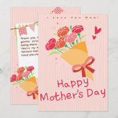 母の愛 - 上品な母の日カード シーズンカード (正面/裏面)