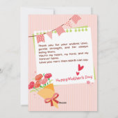 母の愛 - 上品な母の日カード シーズンカード (裏面)