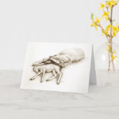 "母の愛"眠る馬と馬の挨拶 カード (黄色い花)