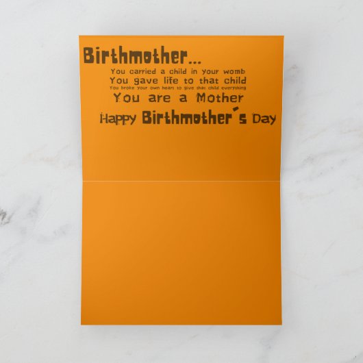 母の愛 誕生母の日カード カード (内部)