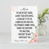 母の感傷的な言葉、母の幸せな日 招待状 (スタンド正面)