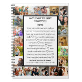 母の感謝 | 母の日22写真コラージュ ノートブック (正面)