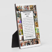 母の感謝 | 母の日22写真コラージュ フォトプラーク (側面)