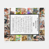 母の感謝 | 母の日22写真コラージュ フリースブランケット (正面(横))