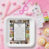 母の感謝 | 母の日22写真コラージュ ペーパープレート (パーティー)