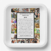 母の感謝 | 母の日22写真コラージュ ペーパープレート (正面)