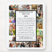 母の感謝 | 母の日22写真コラージュ マウスパッド (正面)