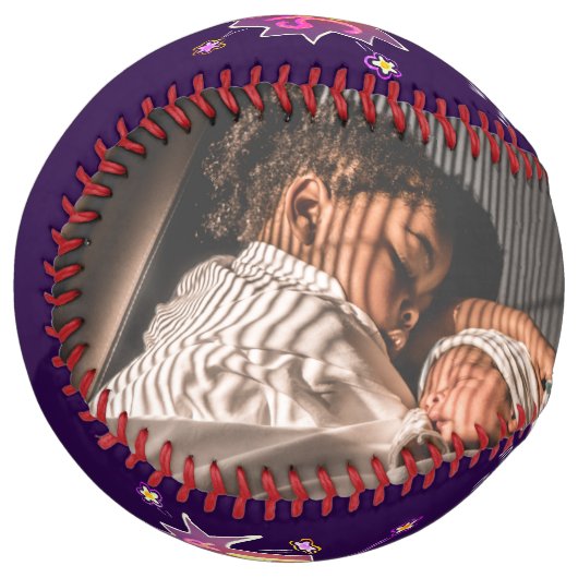 母の手すごいレタリング母の形見の写真 ソフトボール (正面左)