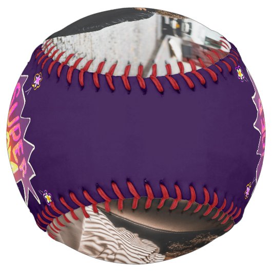 母の手すごいレタリング母の形見の写真 ソフトボール (裏面)