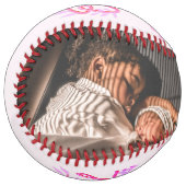 母の手クールレタリング母の形見の写真 ソフトボール (正面左)