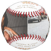 母の手クールレタリング母の形見の写真 ソフトボール (正面)