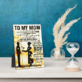 母の手紙の息子 |新しいホームデコーギフト フォトプラーク (側面)