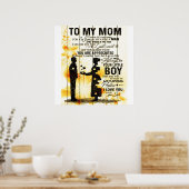 母の手紙の息子 |新しいホームデコーギフト ポスター (キッチン)