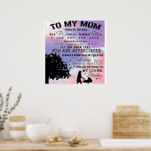 母の手紙の息子 |新しいホームプレゼント ポスター (キッチン)