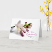 母の損失と悔やみや弔慰ホスタプラント開花 カード (黄色い花)