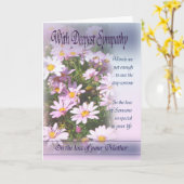 母の損失-最も深い悔やみや弔慰の… カード (黄色い花)