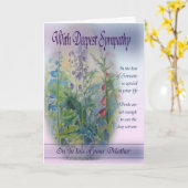 母の損失-最も深い悔やみや弔慰の… カード (黄色い花)