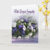 母の損失 – 最も深い悔やみや弔慰 カード (黄色い花)