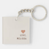 母の日あなたが私の世界の写真コラージュを照らす キーホルダー (裏面)