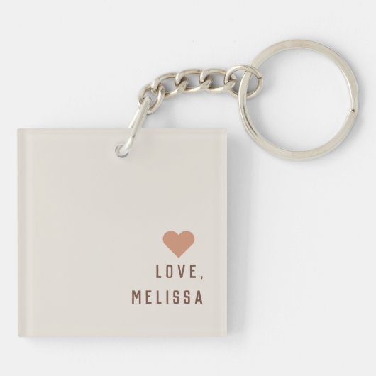 母の日あなたが私の世界の写真コラージュを照らす キーホルダー (裏面)