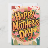 母の日あなたは私はブドウを得たレーズン サンキューカード (裏面)