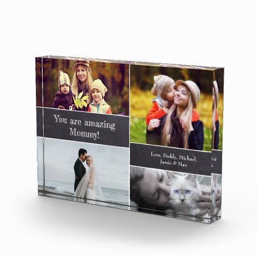 母の日あなたは素晴らしいママの写真コラージュ フォトブロック (右)