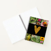 母の日あなた自身の写真コラージュ黒を作成 ノートブック (内部)