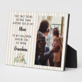 母の日おばあちゃんの写真ギフト フォトプラーク (側面)
